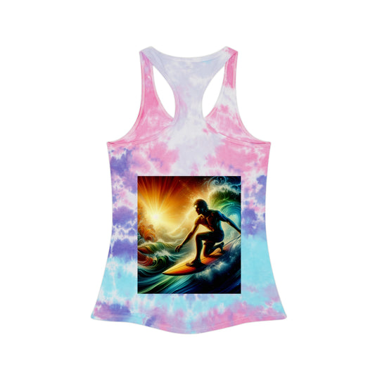 Juicy Clams Tie Dye Racerback Tank Top (D045)