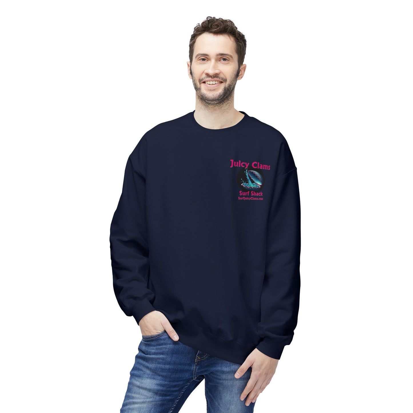 Juicy Clams Unisex Midweight Fleece Crewneck Sweatshirt (L010)