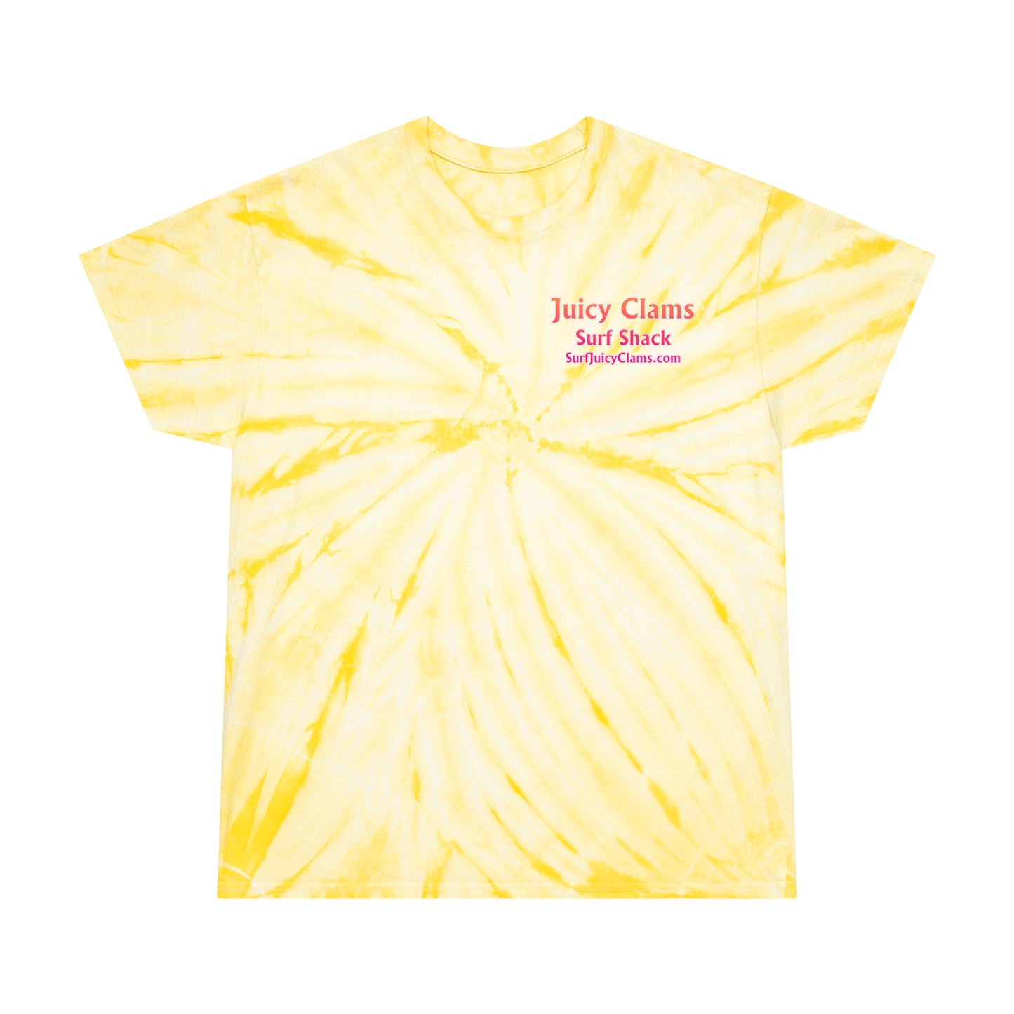 Juicy Clams Unisex Logo Cyclone Tie-Dye T-Shirt (A200)