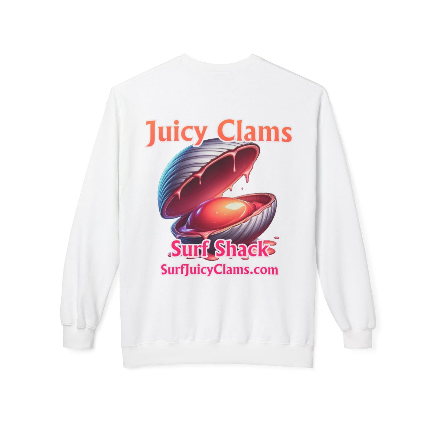 Juicy Clams Unisex Midweight Fleece Crewneck Sweatshirt (L023)