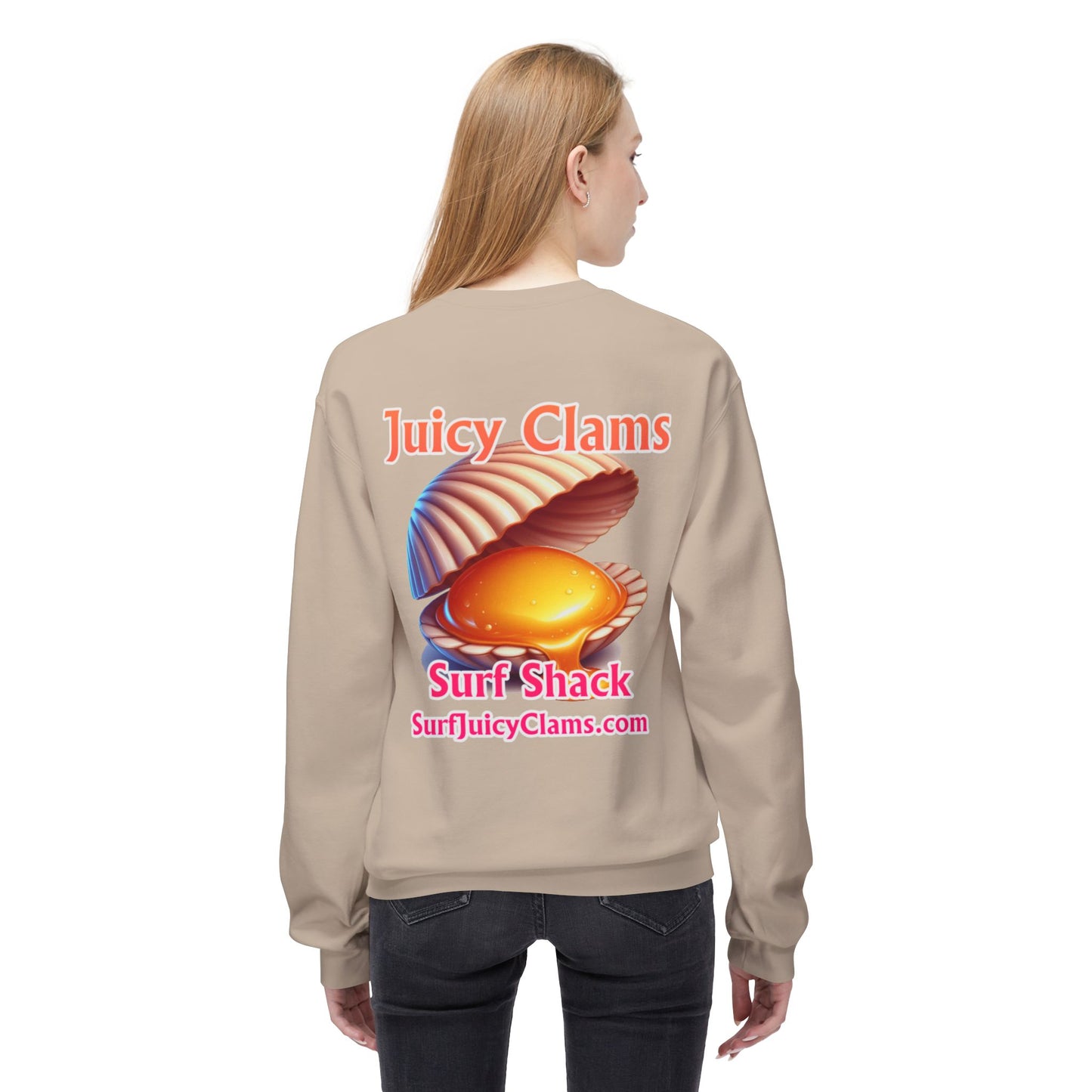 Juicy Clams Unisex Midweight Fleece Crewneck Sweatshirt (L025)