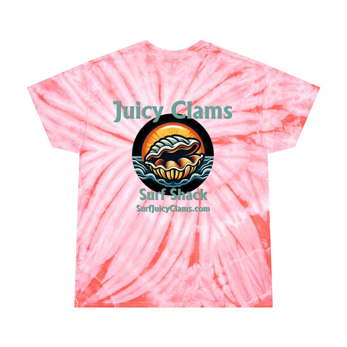 Juicy Clams Unisex Logo Cyclone Tie-Dye T-Shirt (A002)