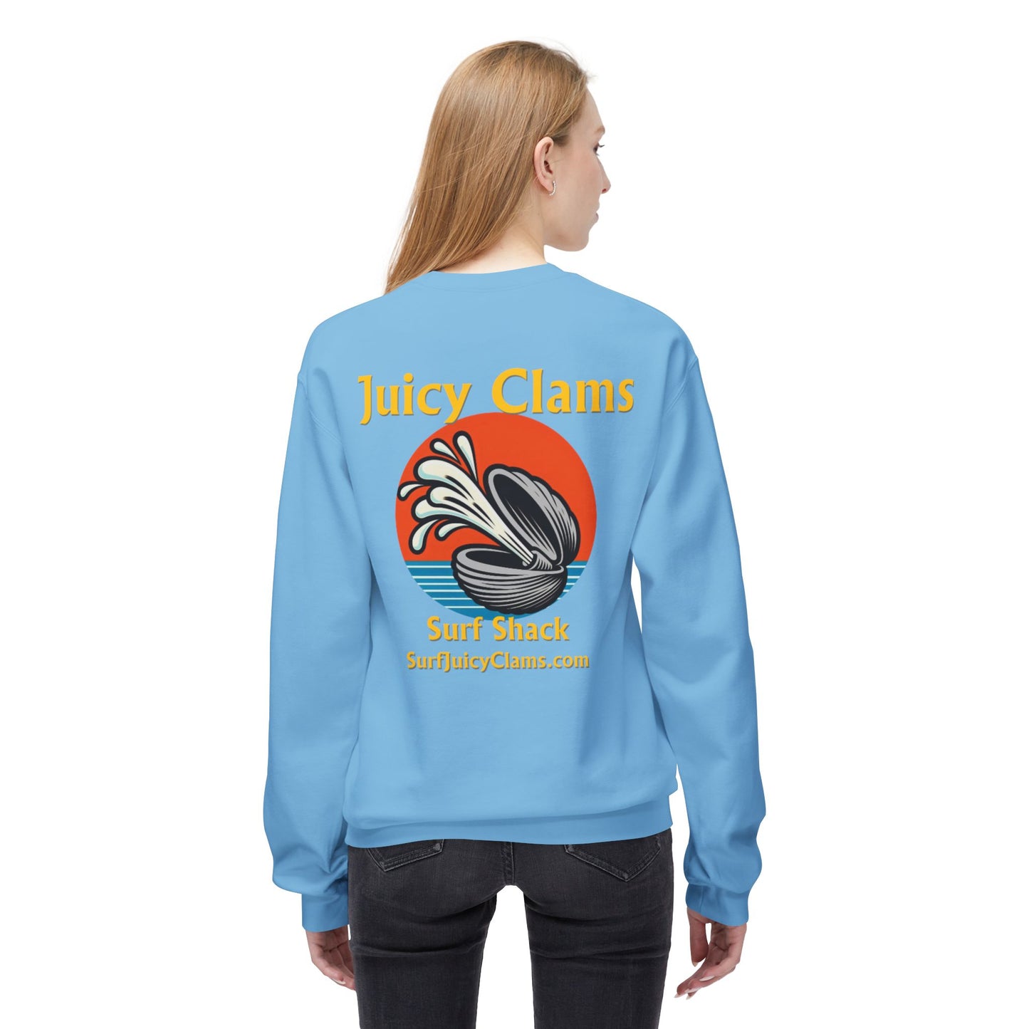 Juicy Clams Unisex Midweight Fleece Crewneck Sweatshirt (L005)