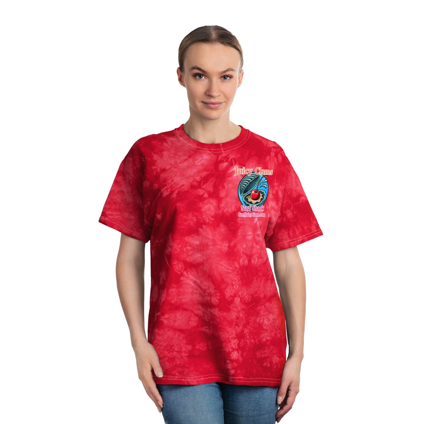 Juicy Clams Unisex Logo Crystal Tie-Dye T-Shirt (A003)
