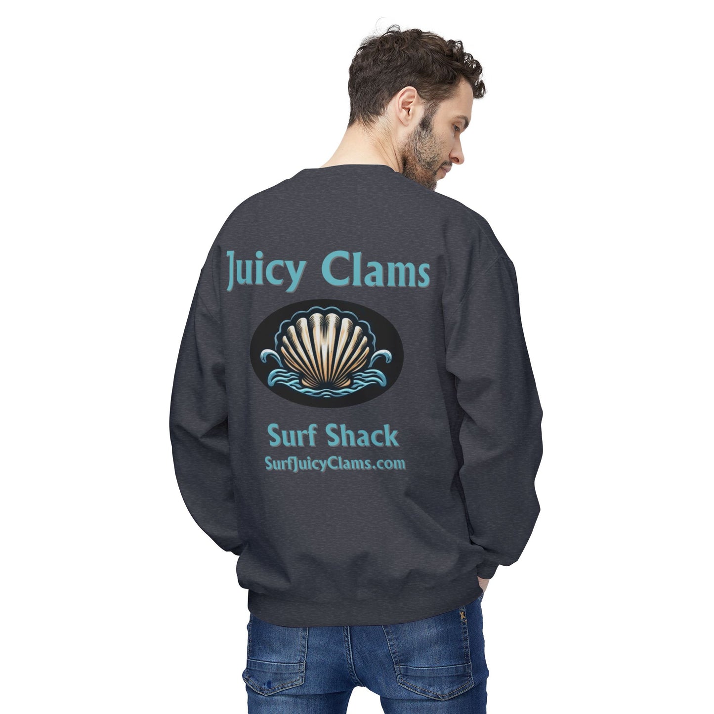 Juicy Clams Unisex Midweight Fleece Crewneck Sweatshirt (L003)