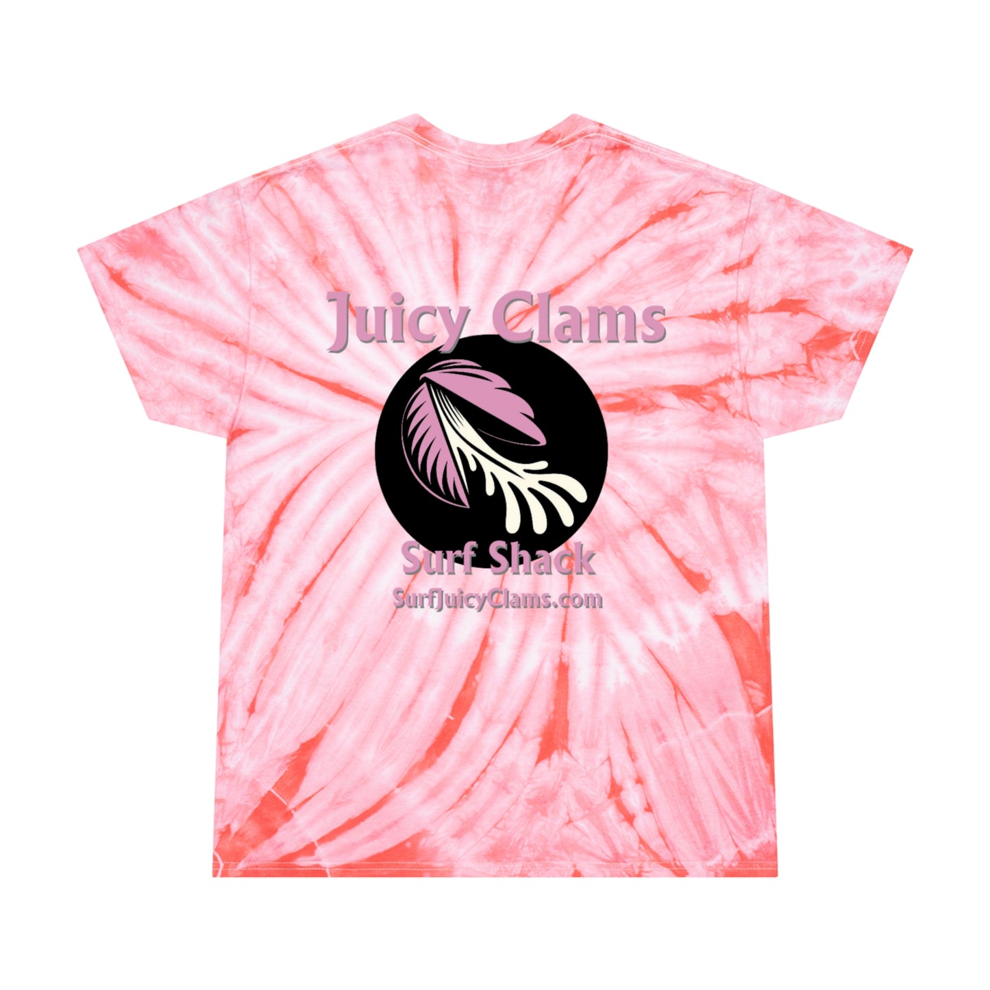 Juicy Clams Unisex Logo Cyclone Tie-Dye T-Shirt (A001)