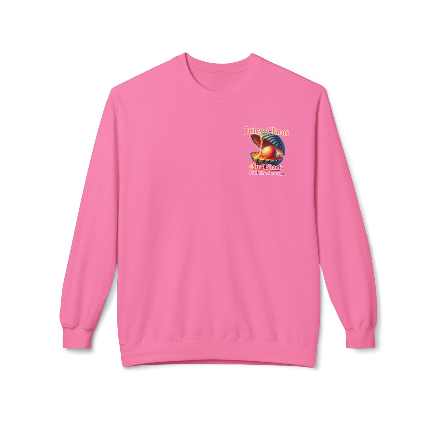 Juicy Clams Unisex Midweight Fleece Crewneck Sweatshirt (L027)