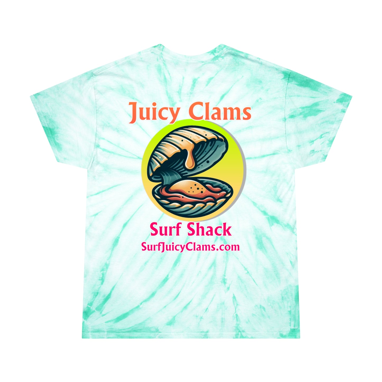 Juicy Clams Unisex Logo Cyclone Tie-Dye T-Shirt (A010)