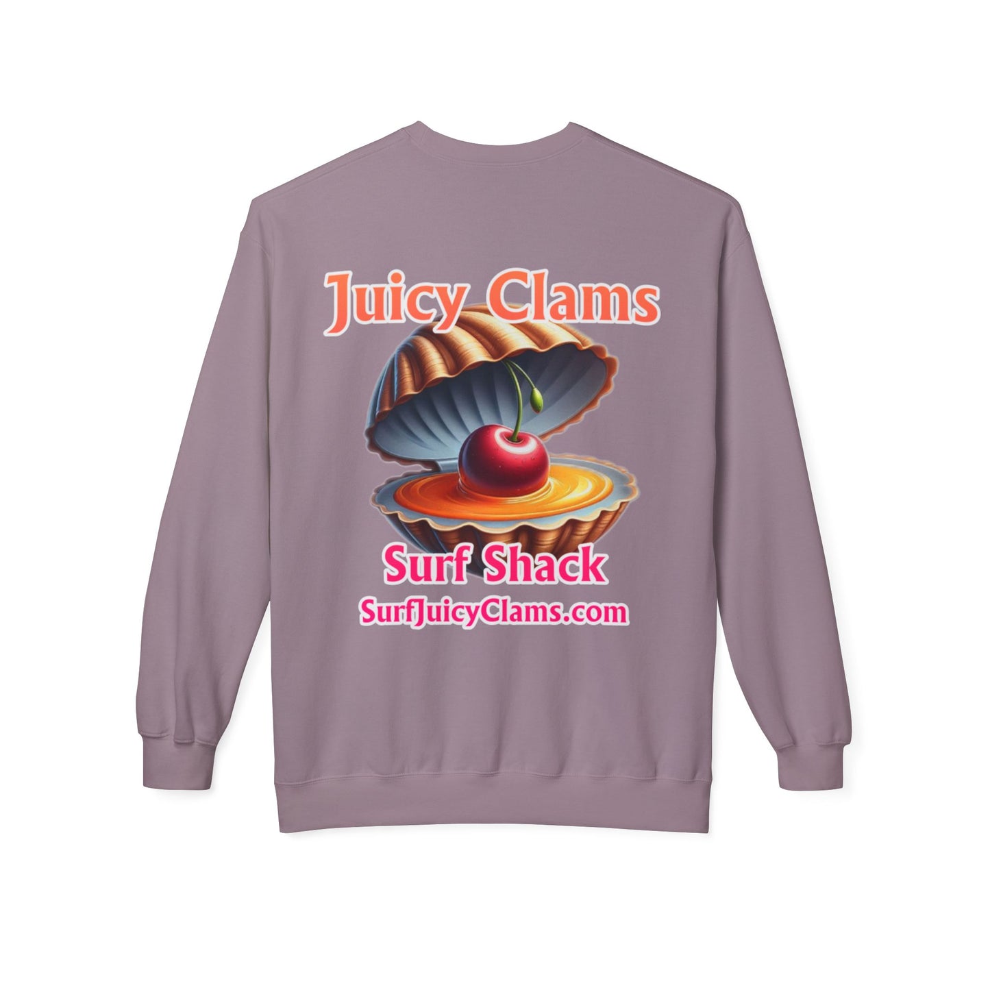 Juicy Clams Unisex Midweight Fleece Crewneck Sweatshirt (L021A)