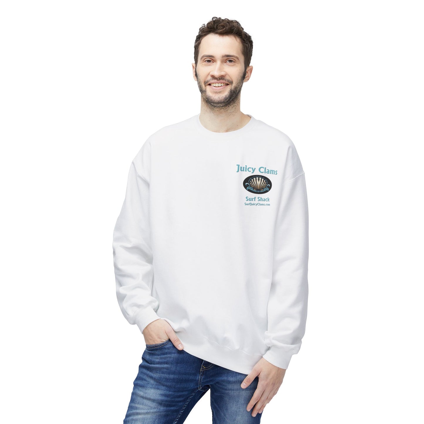 Juicy Clams Unisex Midweight Fleece Crewneck Sweatshirt (L003)