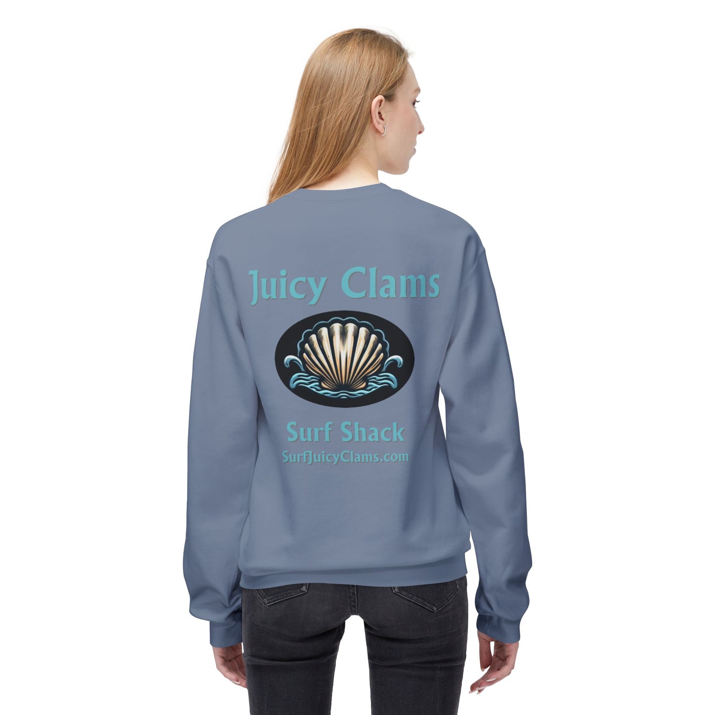 Juicy Clams Unisex Midweight Fleece Crewneck Sweatshirt (L003)