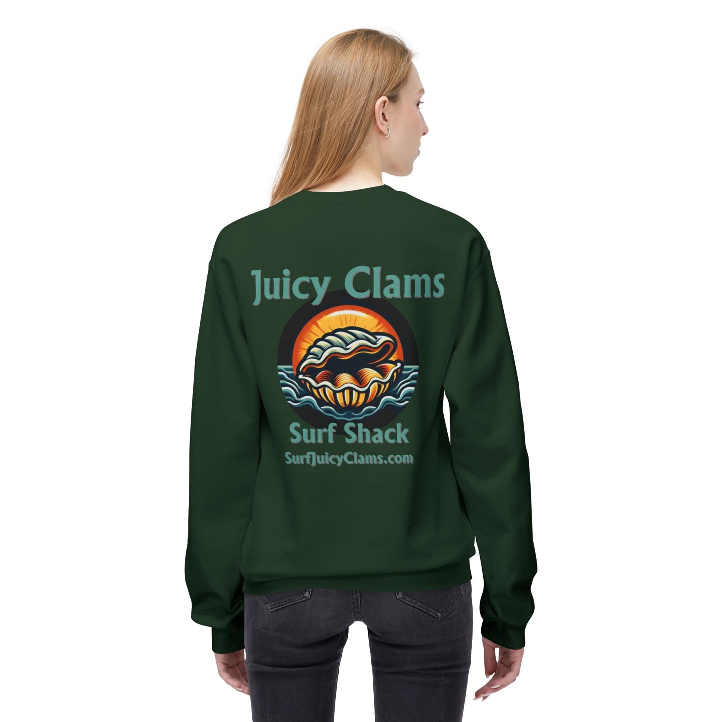 Juicy Clams Unisex Midweight Fleece Crewneck Sweatshirt (L002)