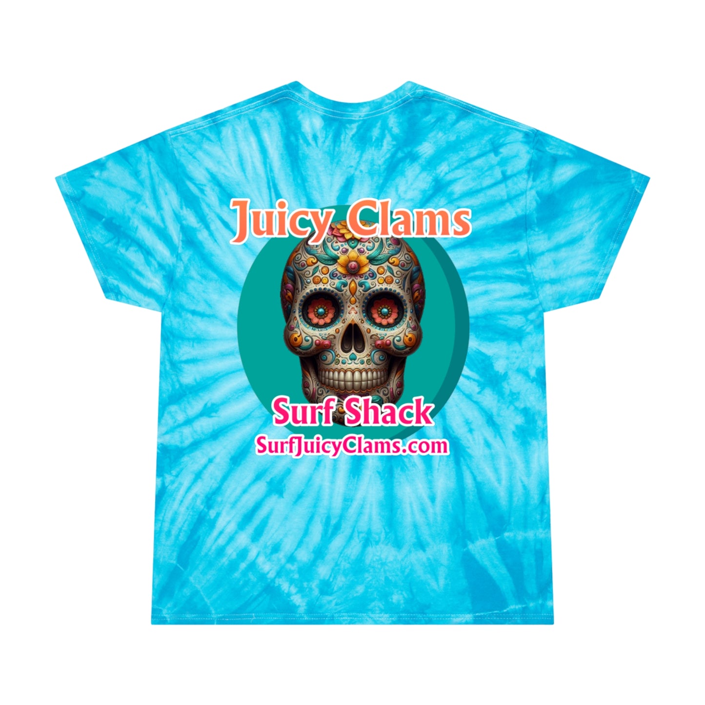 Juicy Clams Unisex Logo Cyclone Tie-Dye T-Shirt (A014)