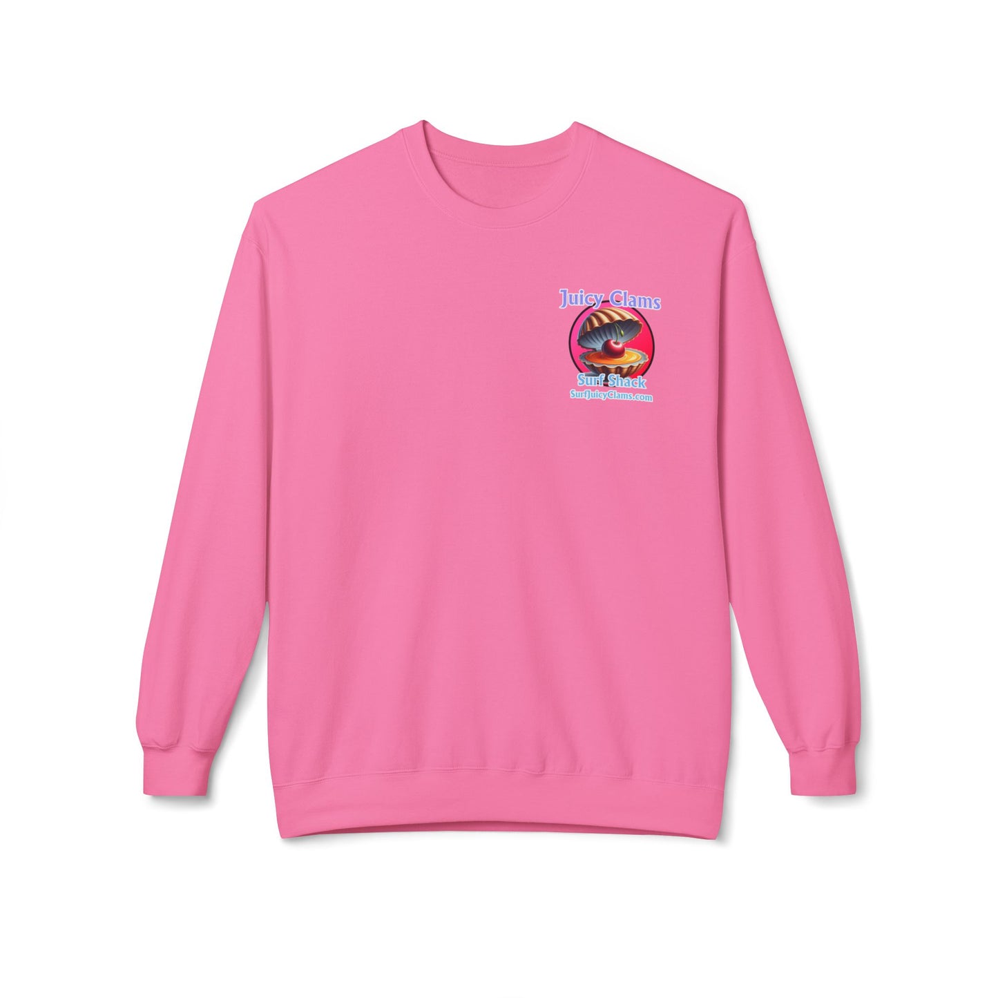 Juicy Clams Unisex Midweight Fleece Crewneck Sweatshirt (L021)