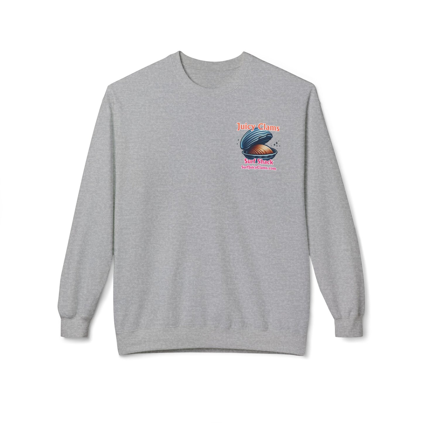 Juicy Clams Unisex Midweight Fleece Crewneck Sweatshirt (L029)