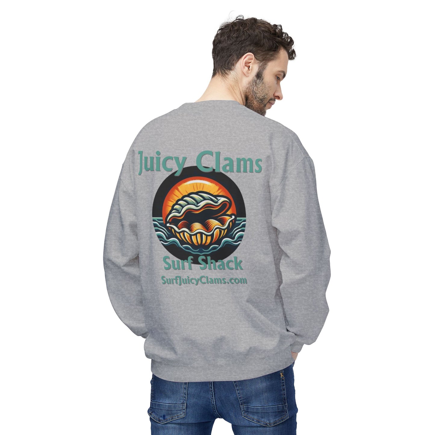 Juicy Clams Unisex Midweight Fleece Crewneck Sweatshirt (L002)