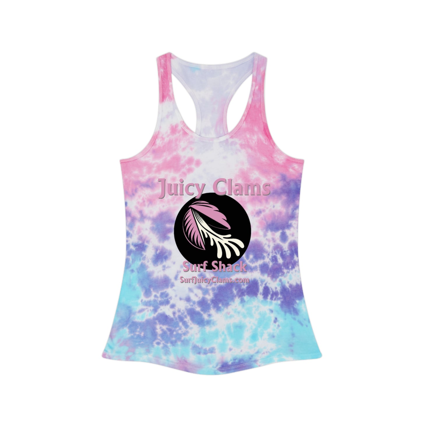 Juicy Clams Tie Dye Racerback Tank Top (L001)