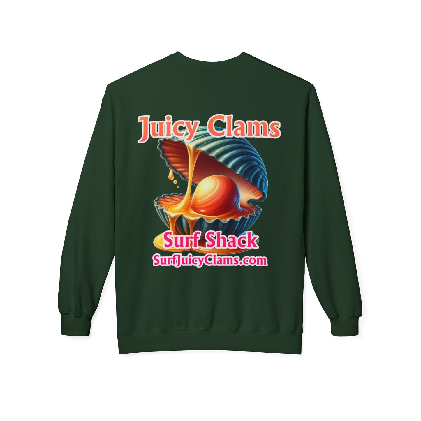 Juicy Clams Unisex Midweight Fleece Crewneck Sweatshirt (L027)