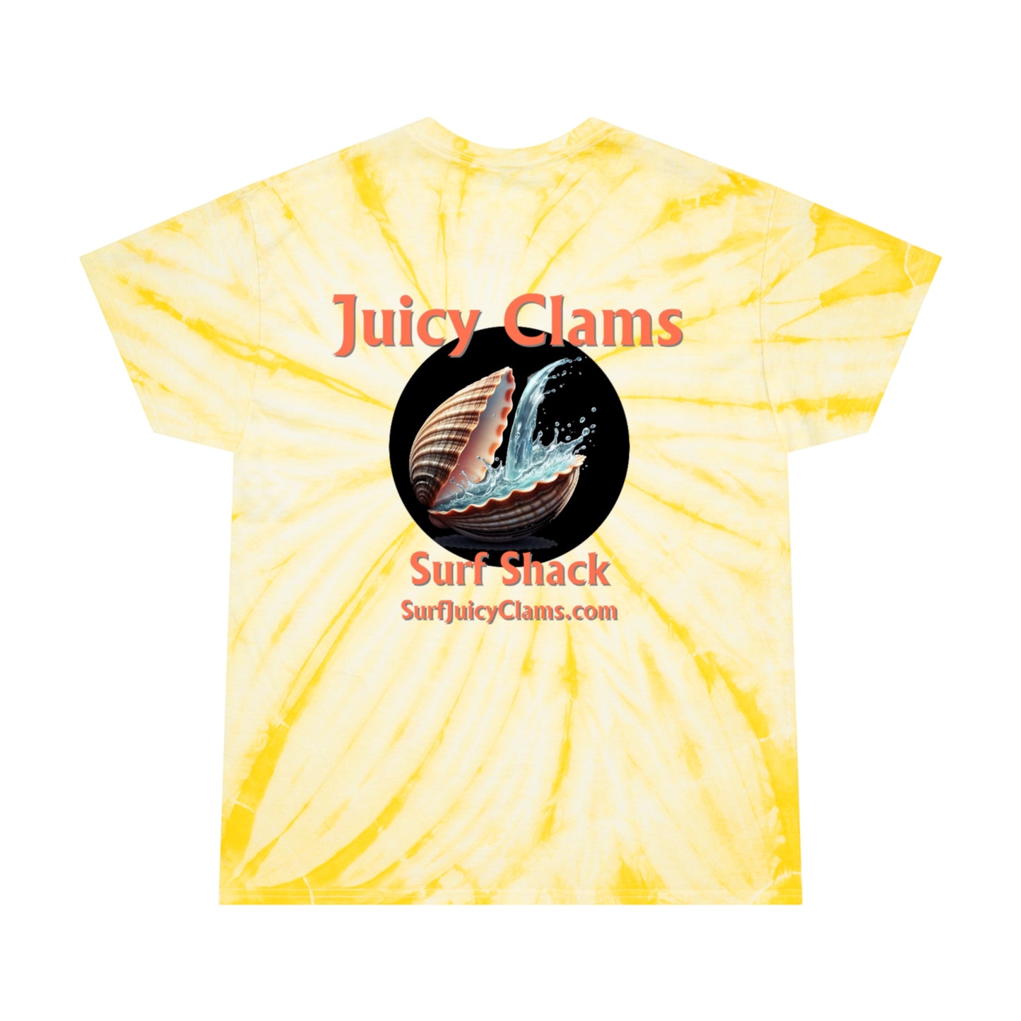 Juicy Clams Unisex Logo Cyclone Tie-Dye T-Shirt (A011)