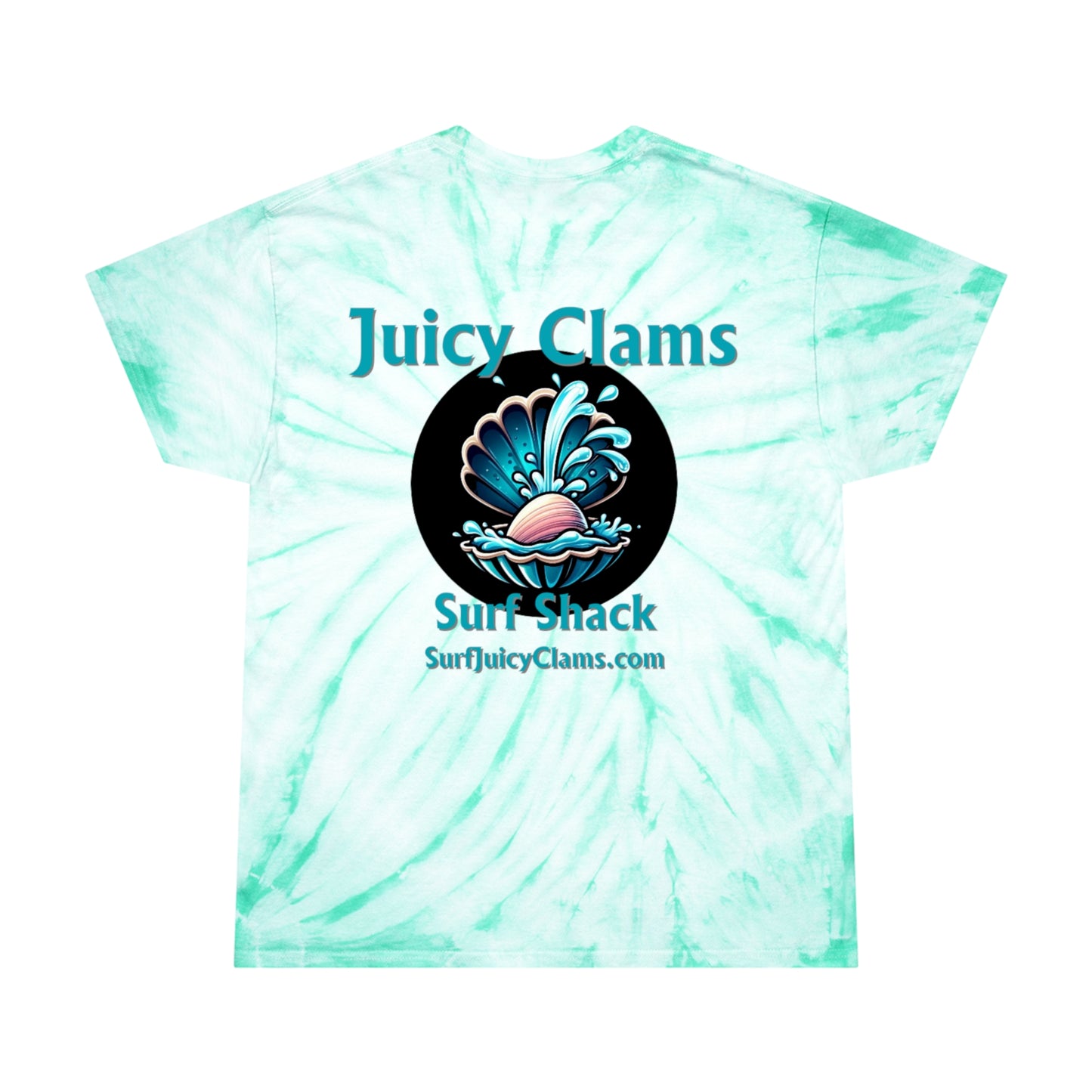 Juicy Clams Unisex Logo Cyclone Tie-Dye T-Shirt (A004)