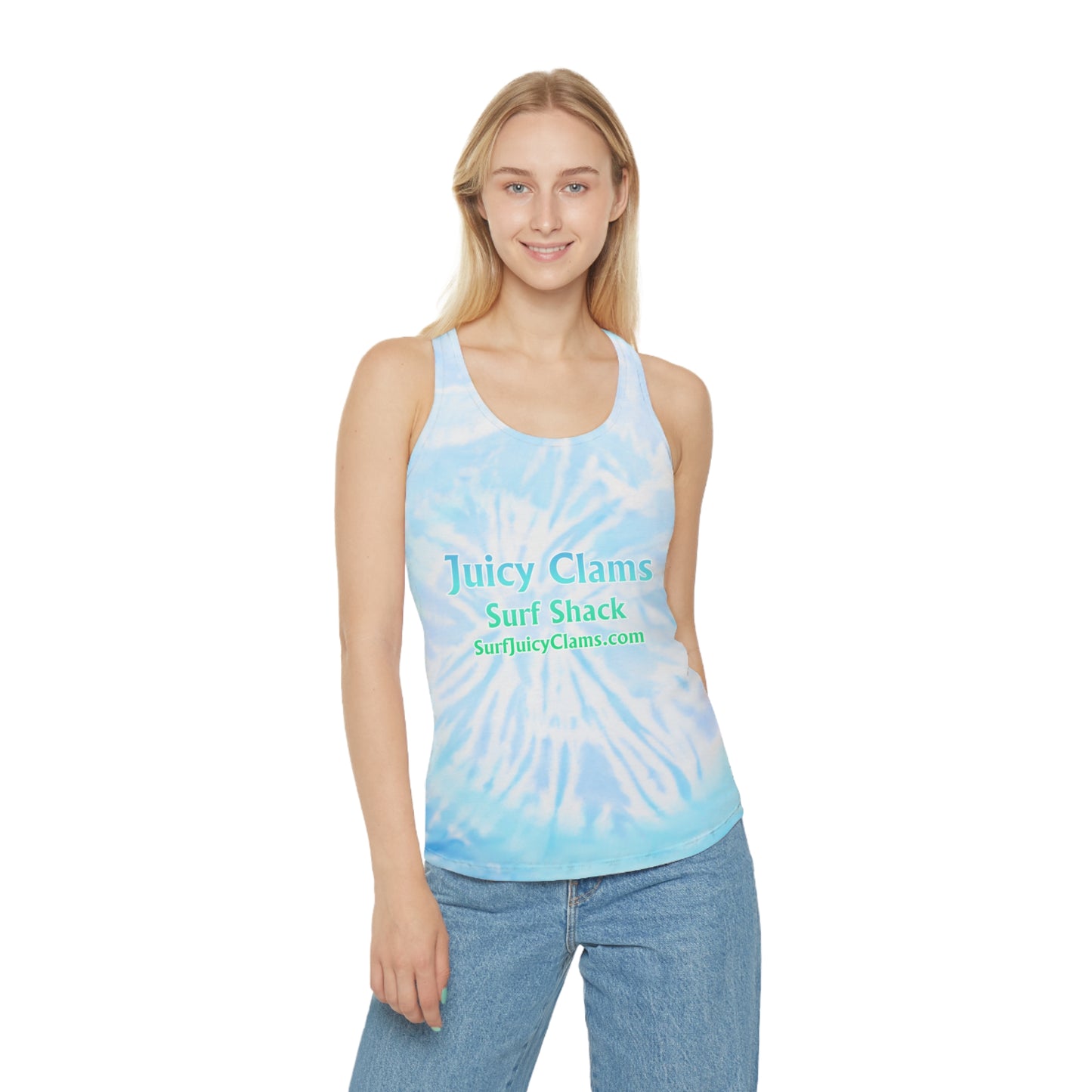 Juicy Clams Tie Dye Racerback Tank Top (P205)