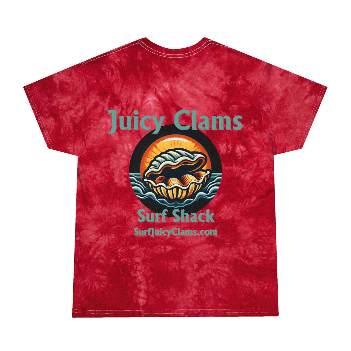 Crew Neck T Shirts Women's |Tie-Dye Tee (L002)| Juicy Clams Surf Shack