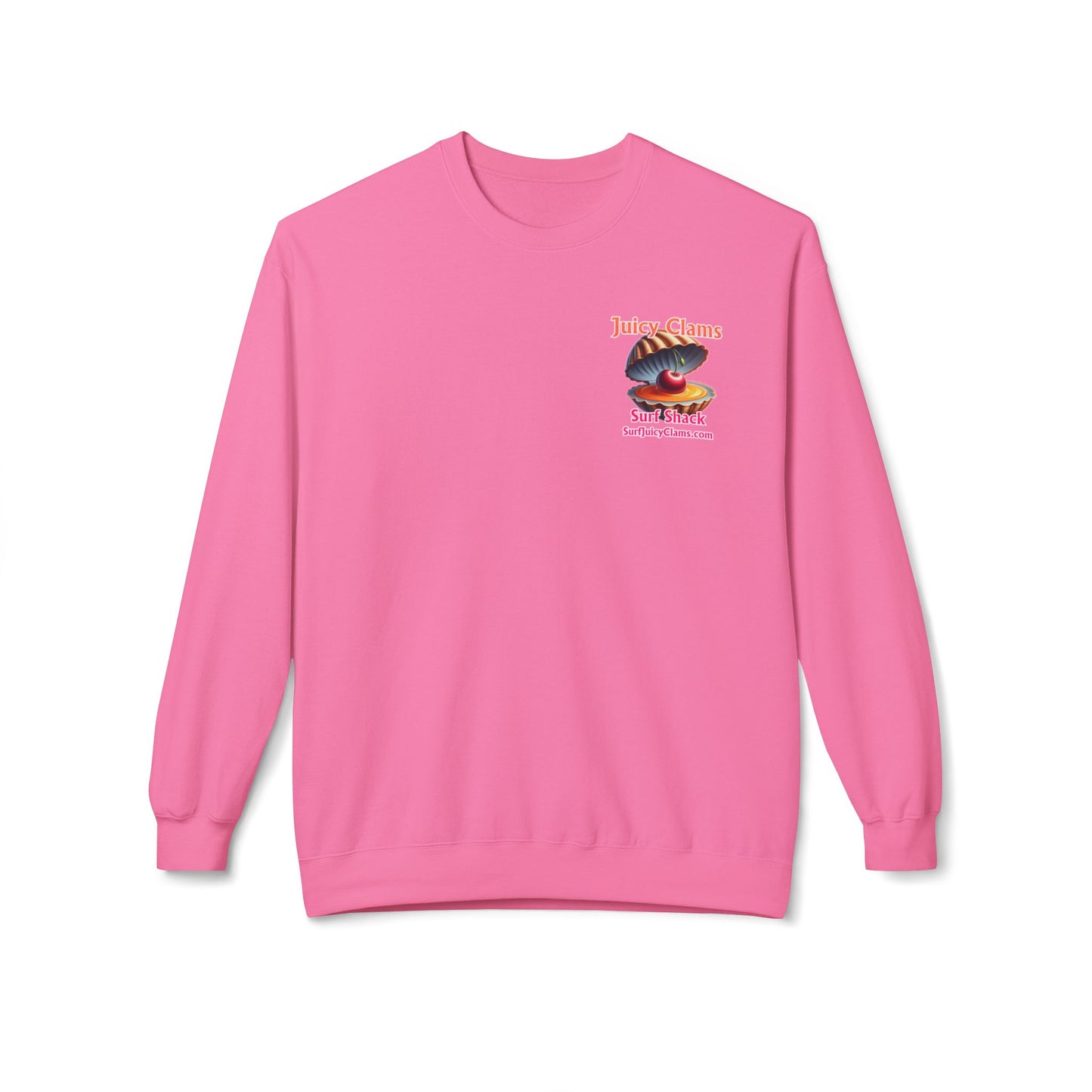 Juicy Clams Unisex Midweight Fleece Crewneck Sweatshirt (L021A)