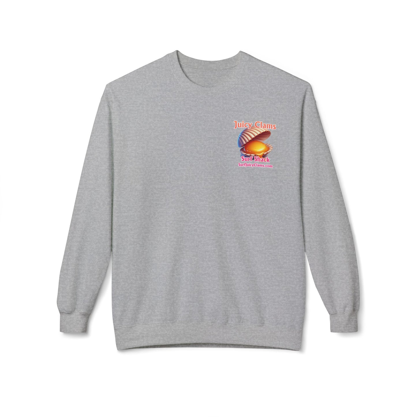 Juicy Clams Unisex Midweight Fleece Crewneck Sweatshirt (L025)