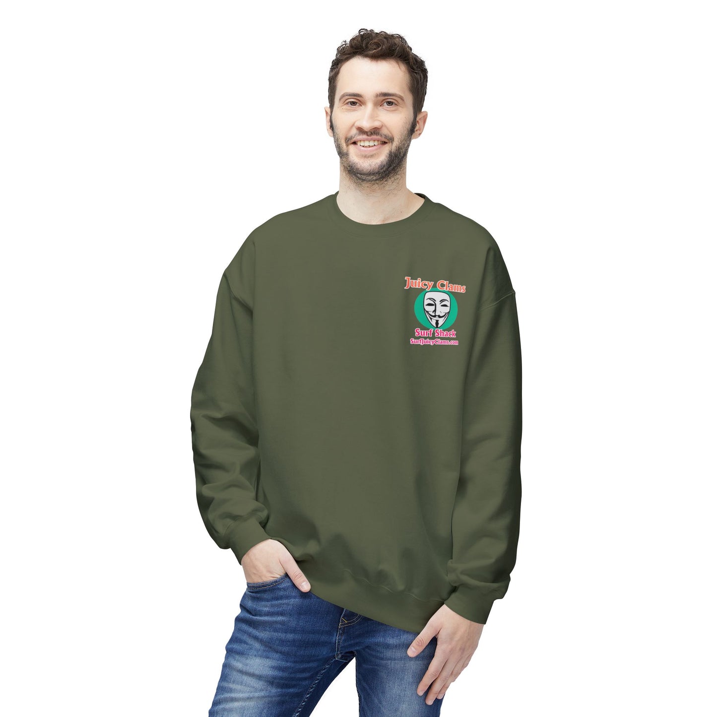 Juicy Clams Unisex Midweight Fleece Crewneck Sweatshirt (L030)