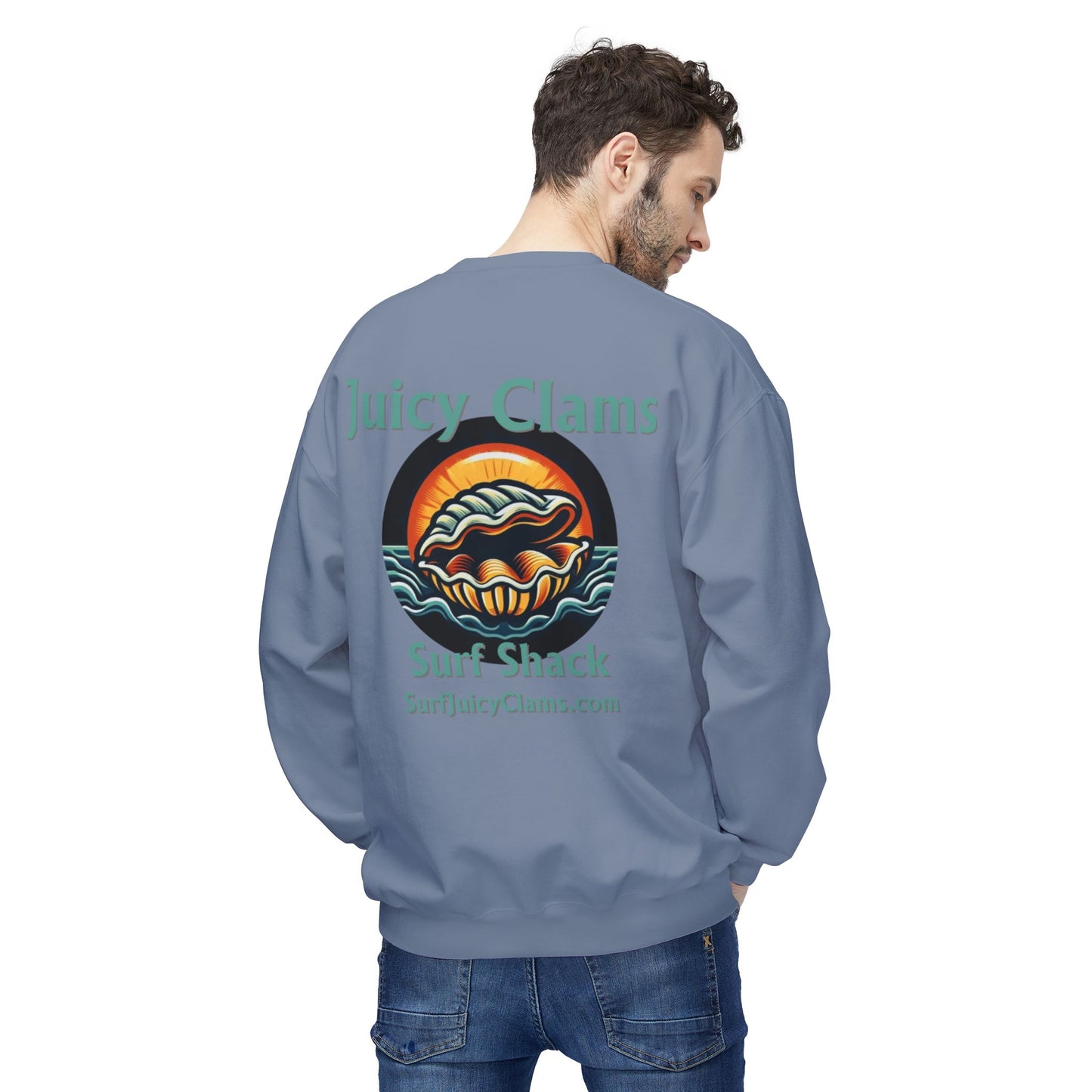 Juicy Clams Unisex Midweight Fleece Crewneck Sweatshirt (L002)