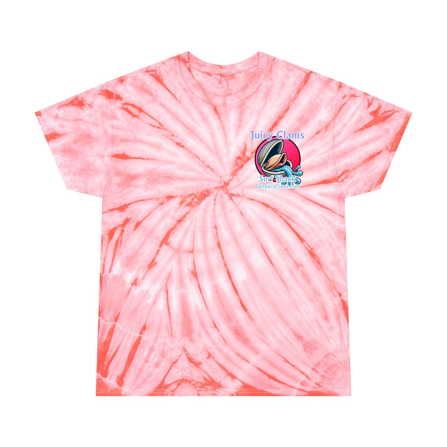 Juicy Clams Unisex Logo Cyclone Tie-Dye T-Shirt (A007)