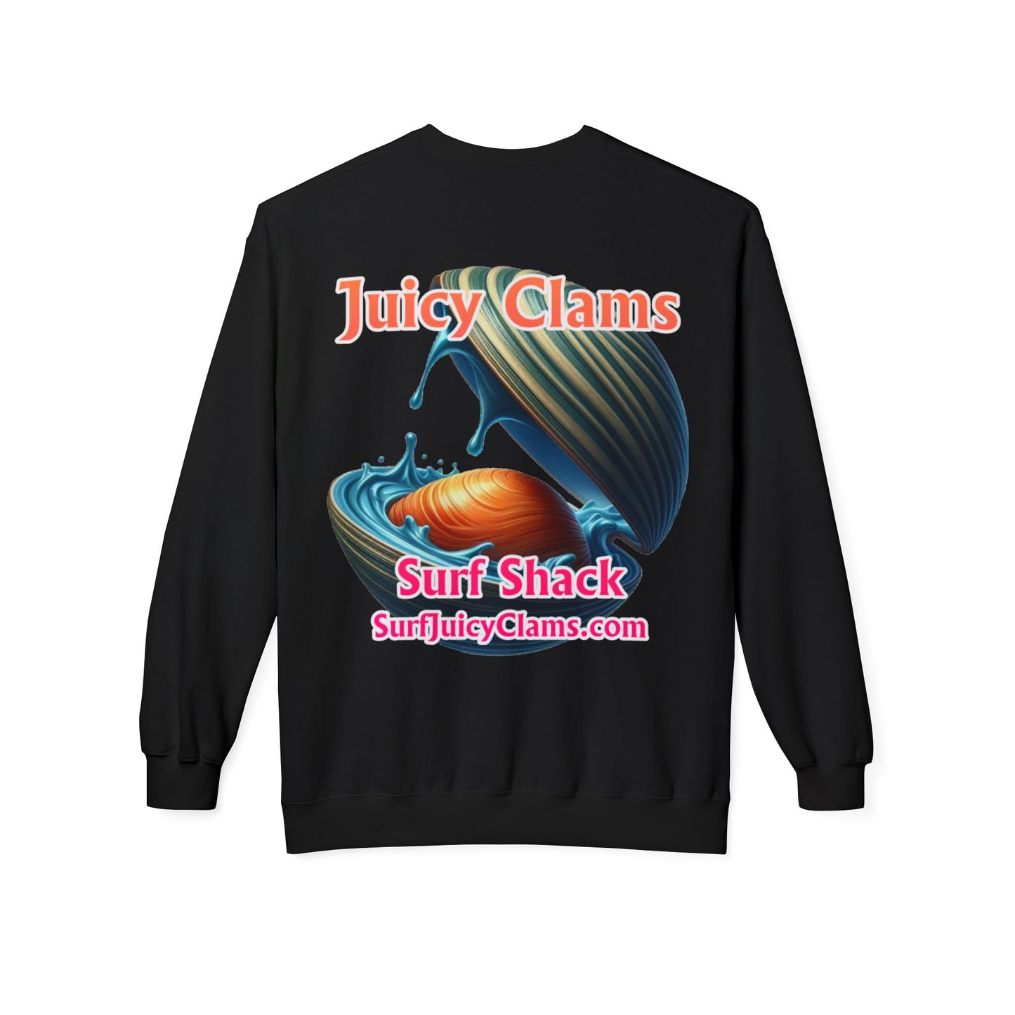 Juicy Clams Unisex Midweight Fleece Crewneck Sweatshirt (L028)