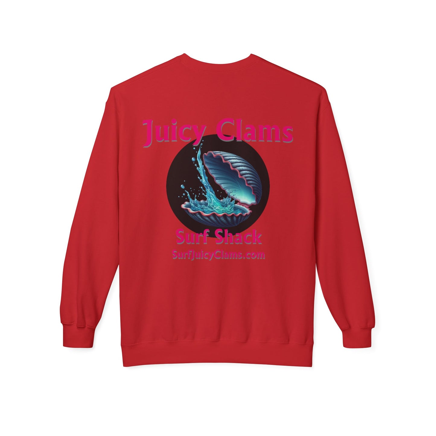 Juicy Clams Unisex Midweight Fleece Crewneck Sweatshirt (L010)