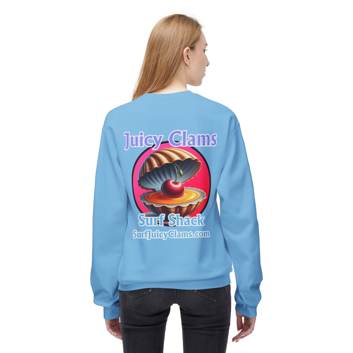 Juicy Clams Unisex Midweight Fleece Crewneck Sweatshirt (L021)