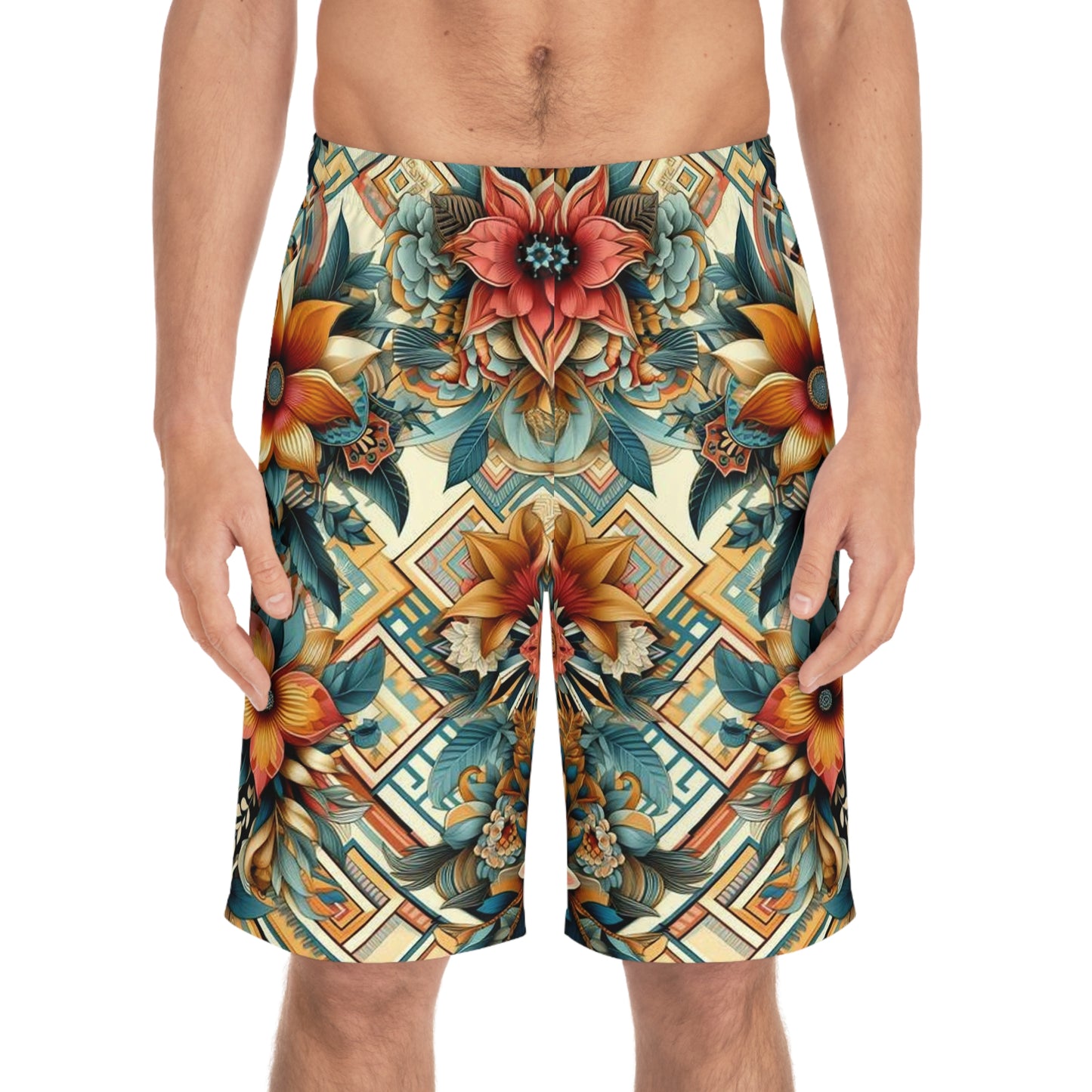 Juicy Clams Men's Board Shorts (H045)
