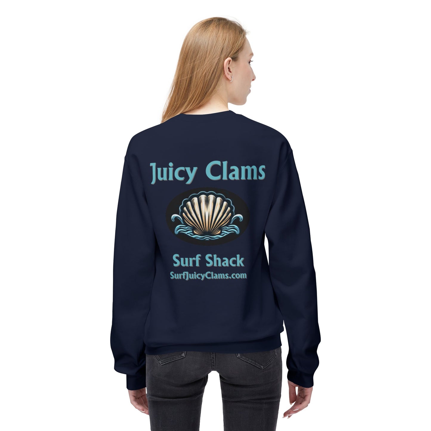 Juicy Clams Unisex Midweight Fleece Crewneck Sweatshirt (L003)