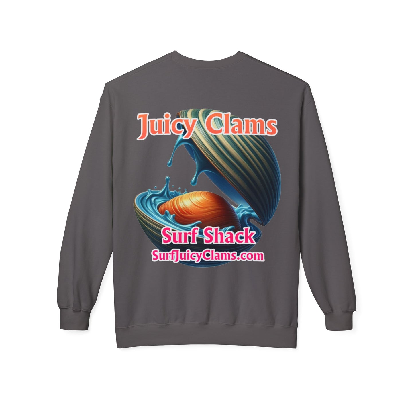 Juicy Clams Unisex Midweight Fleece Crewneck Sweatshirt (L028)