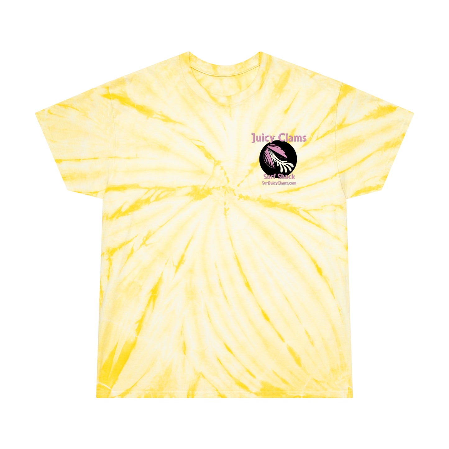 Juicy Clams Unisex Logo Cyclone Tie-Dye T-Shirt (A001)