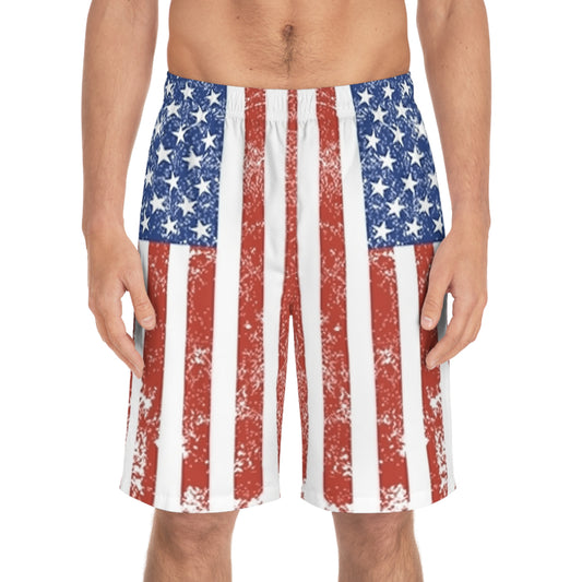 American Flag Shorts | Men's Shorts (0001) | Juicy Clams Surf Shack