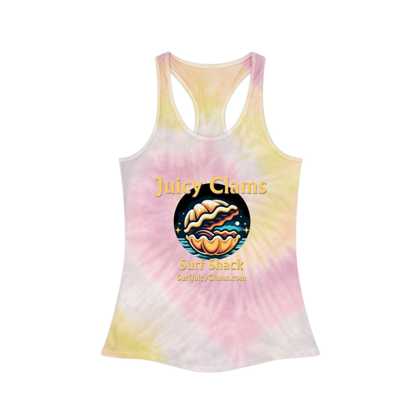 Juicy Clams Tie Dye Racerback Tank Top (L008)