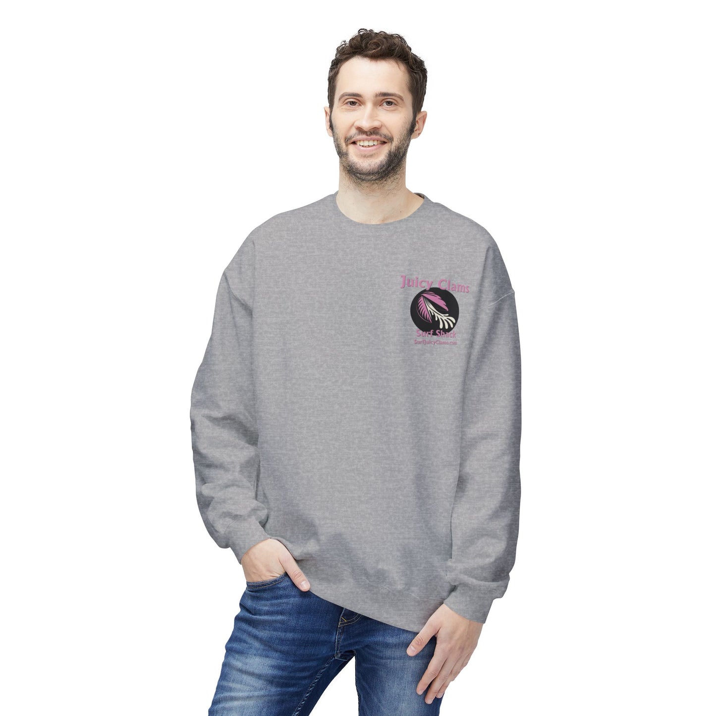 Juicy Clams Unisex Midweight Fleece Crewneck Sweatshirt (L001)