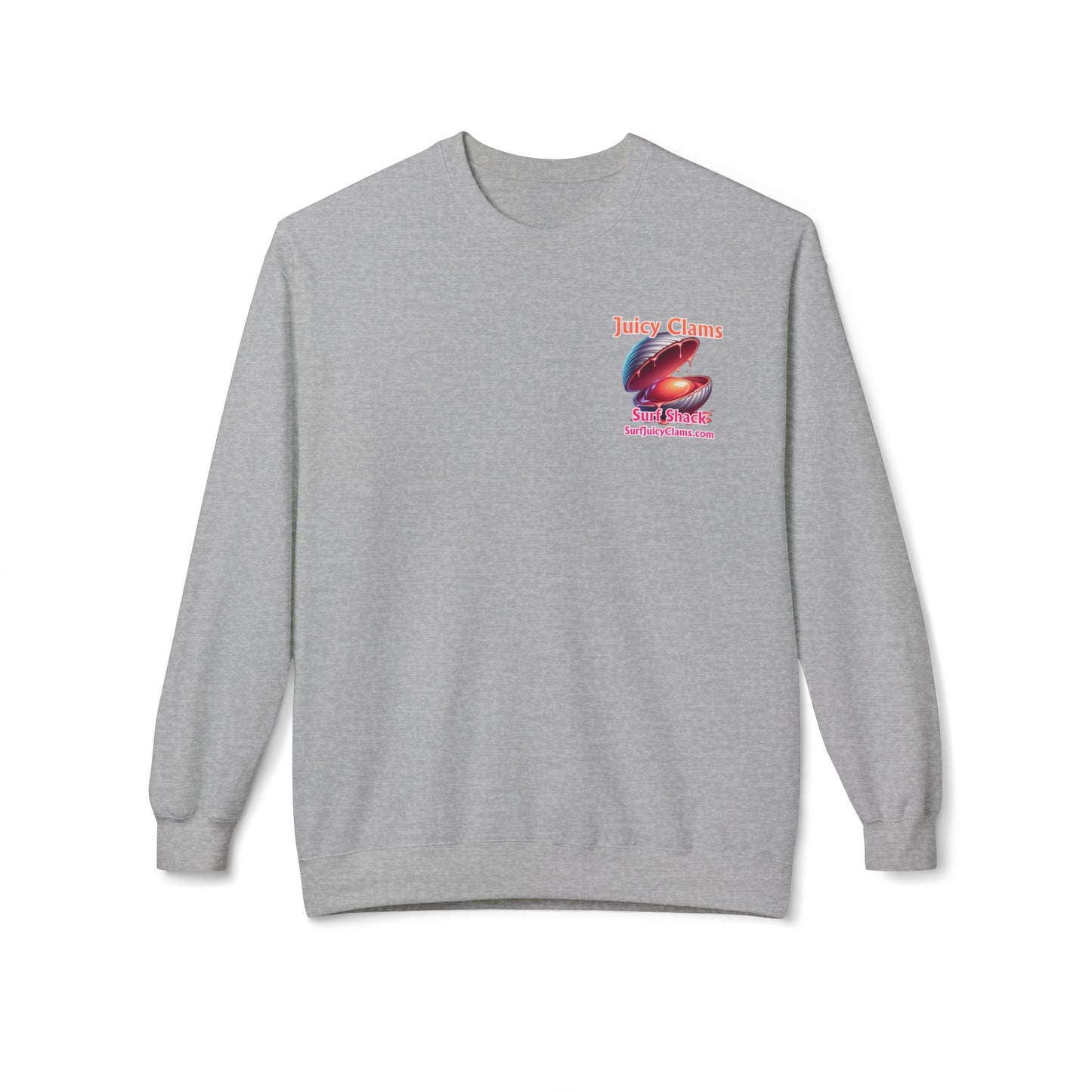 Juicy Clams Unisex Midweight Fleece Crewneck Sweatshirt (L023)