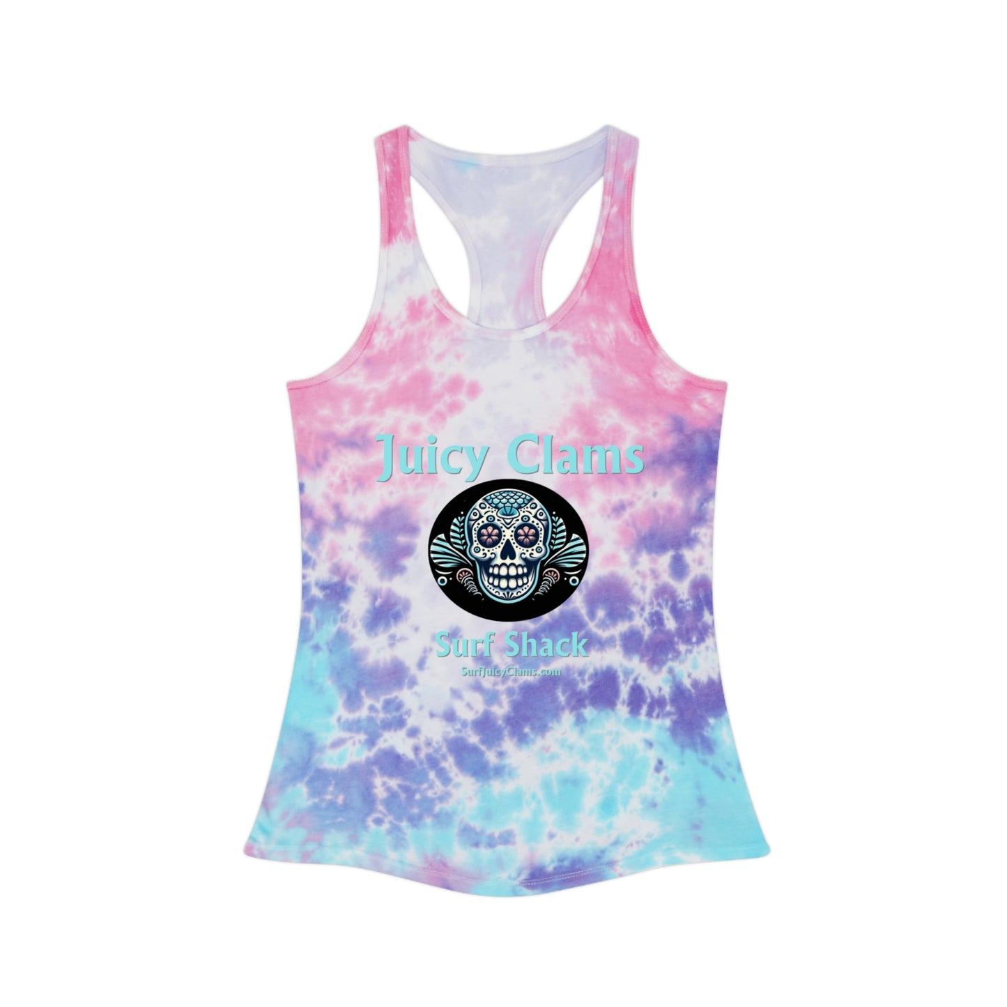 Juicy Clams Tie Dye Racerback Tank Top (L006)