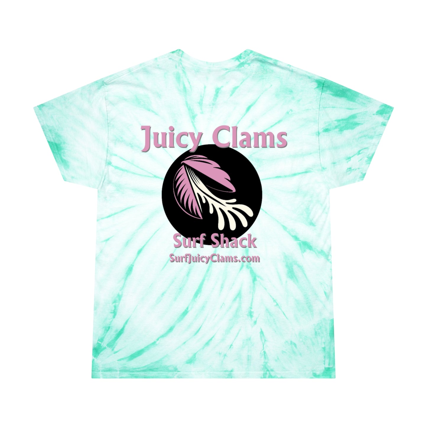 Juicy Clams Unisex Logo Cyclone Tie-Dye T-Shirt (A001)