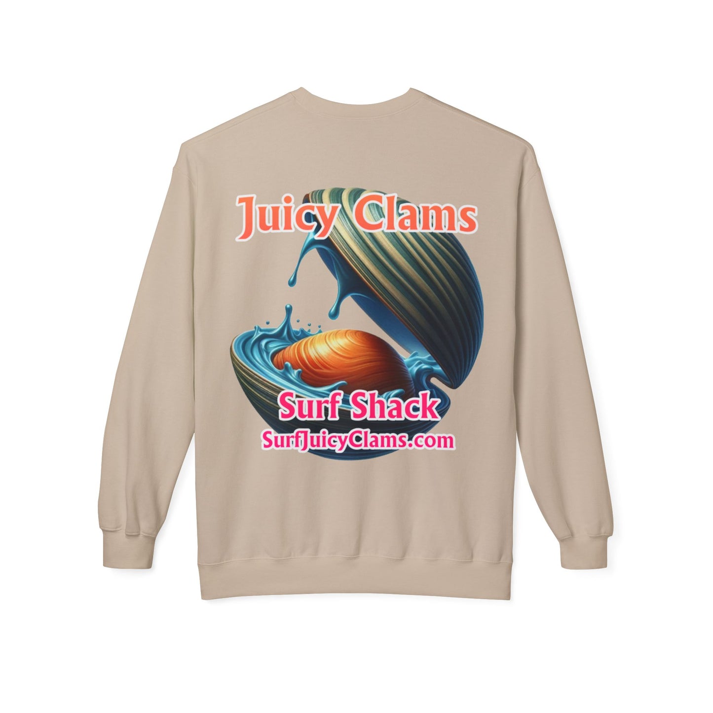 Juicy Clams Unisex Midweight Fleece Crewneck Sweatshirt (L028)