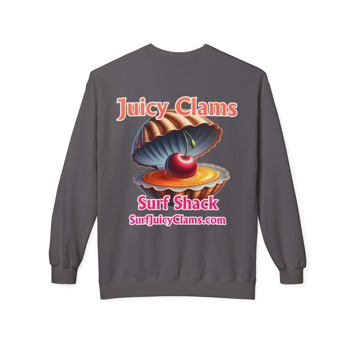 Juicy Clams Unisex Midweight Fleece Crewneck Sweatshirt (L021A)