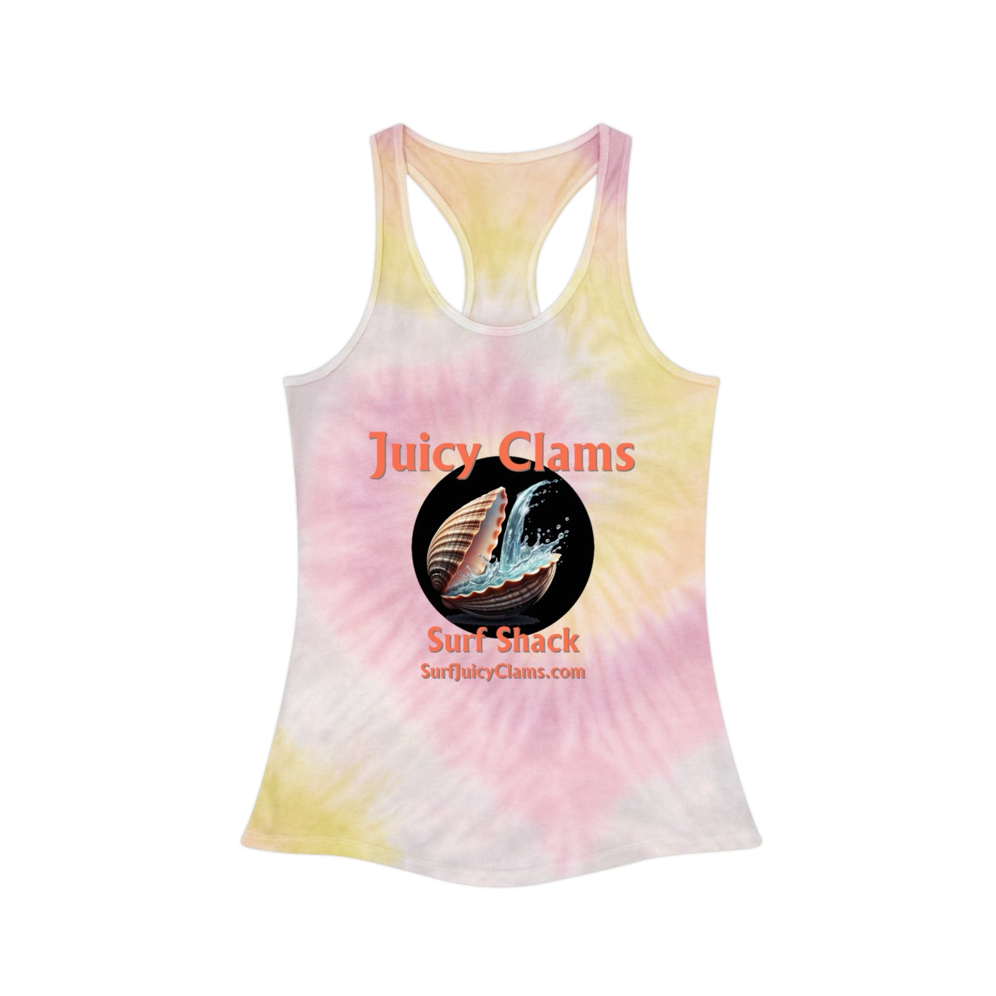 Juicy Clams Tie Dye Racerback Tank Top (L007)