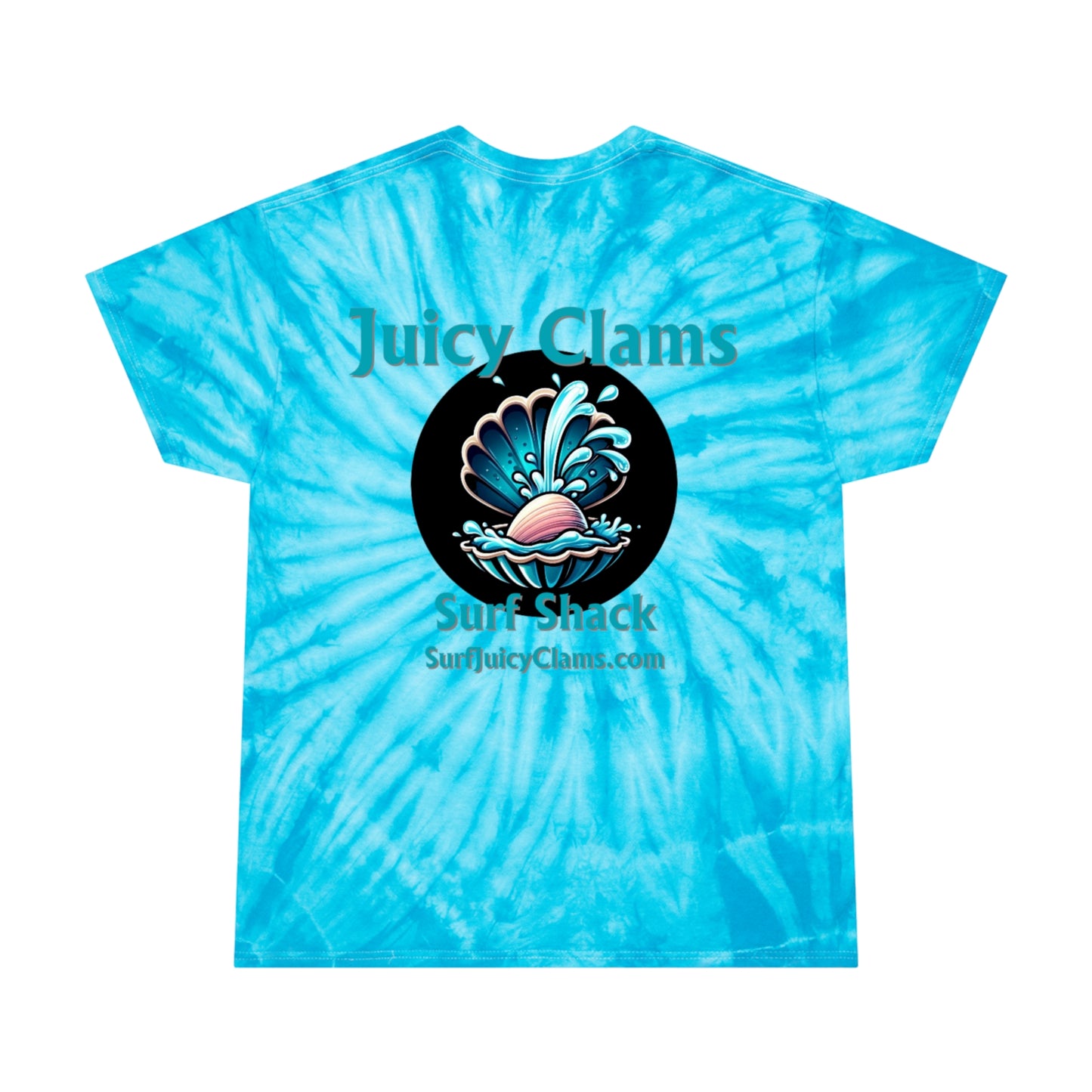 Juicy Clams Unisex Logo Cyclone Tie-Dye T-Shirt (A004)