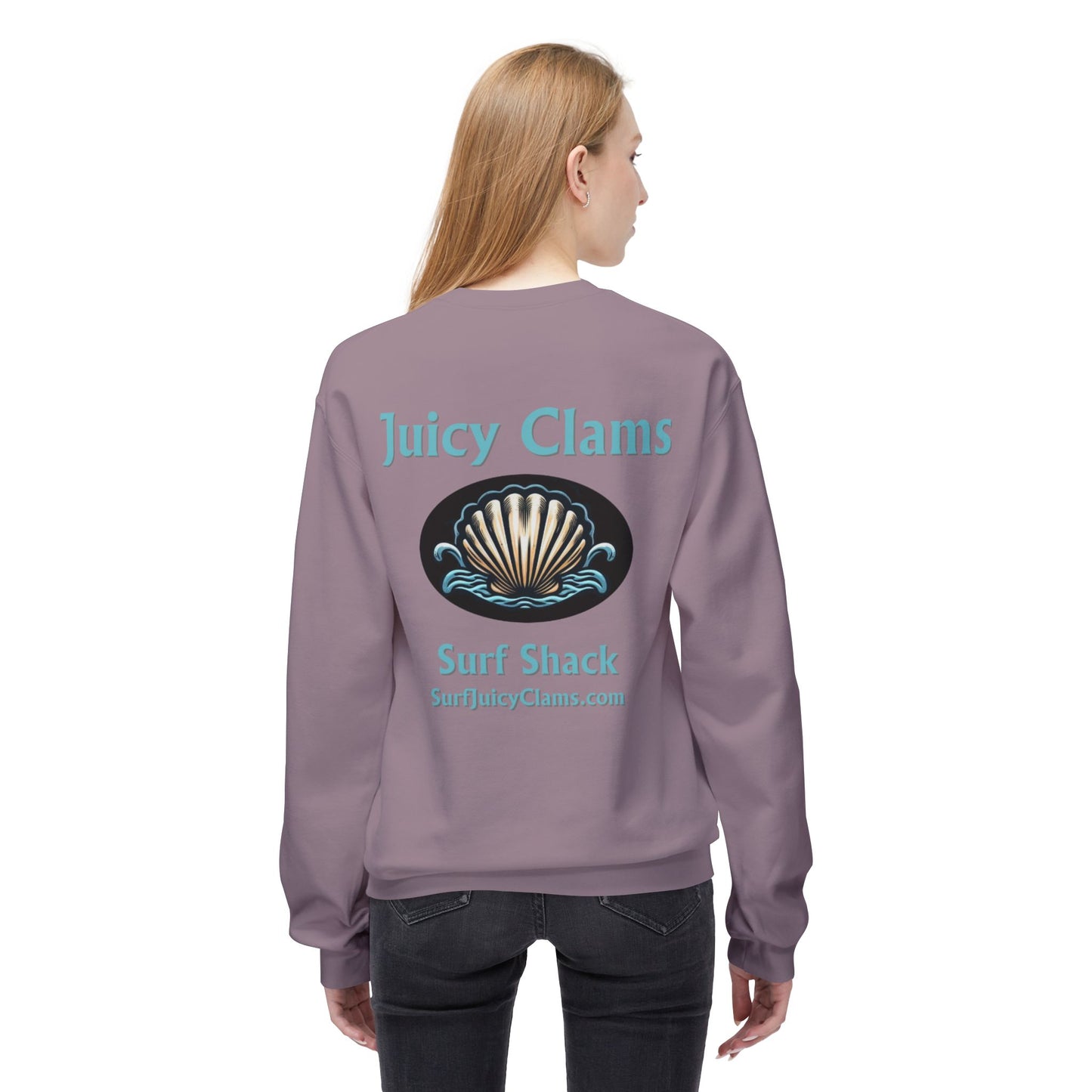 Juicy Clams Unisex Midweight Fleece Crewneck Sweatshirt (L003)