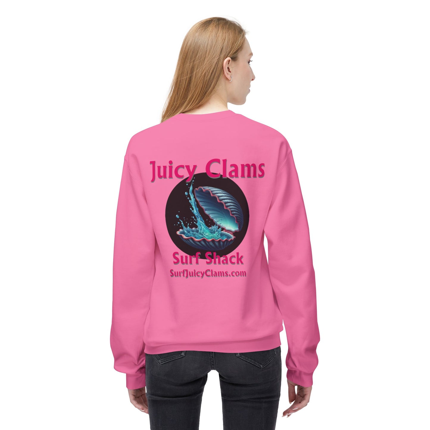 Juicy Clams Unisex Midweight Fleece Crewneck Sweatshirt (L010)